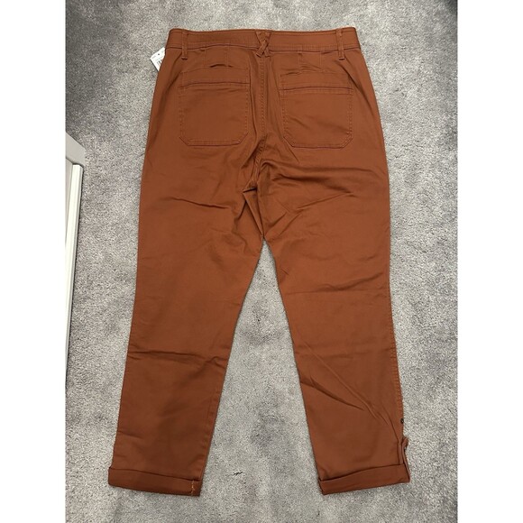 Democracy Ab Solution Cargo Utility Pants 12 Dark Orange High Rise Shaping Chic - Picture 6 of 12